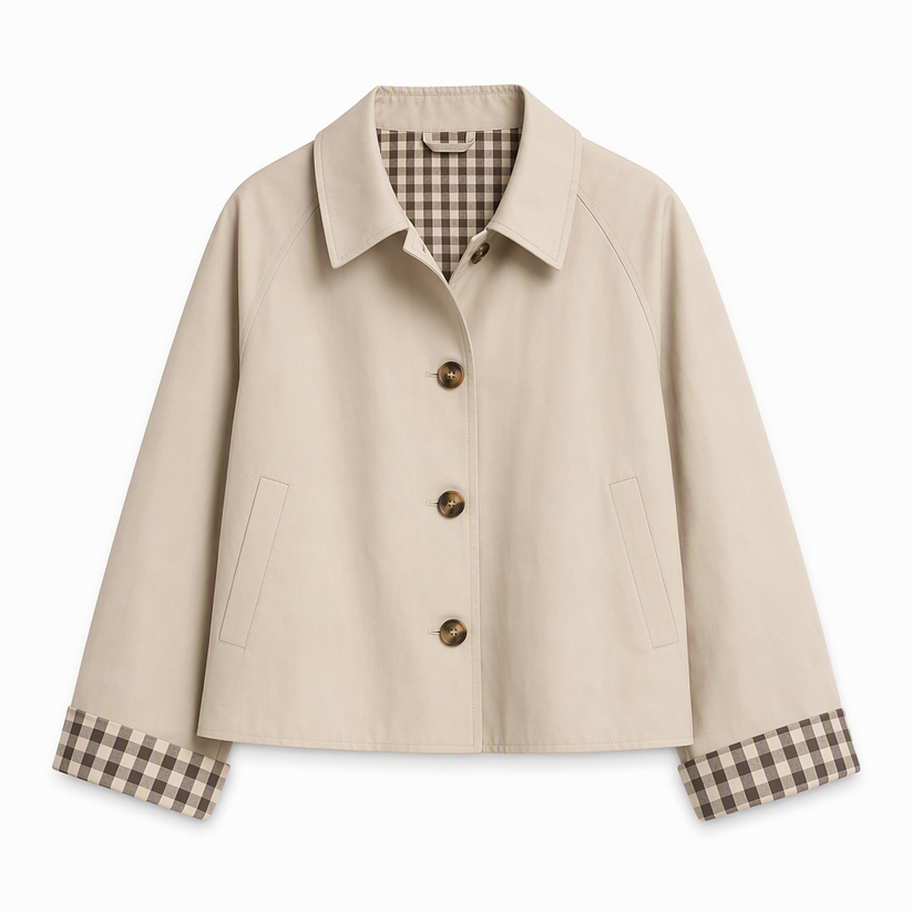 Nebila - Manteau À Simple Boutonnage Et Manches Longues