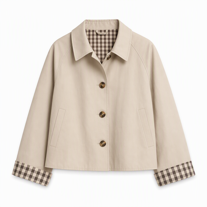 Nebila - Manteau À Simple Boutonnage Et Manches Longues