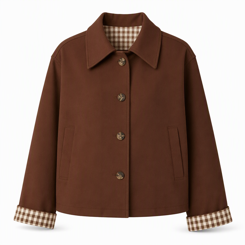 Nebila - Manteau À Simple Boutonnage Et Manches Longues