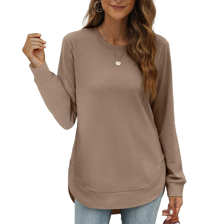 Lizza - Sweat-Shirt À Col Rond Et Ourlet Arrondi