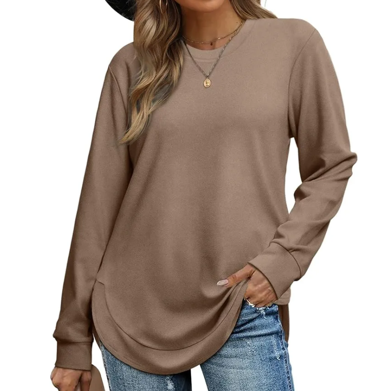 Lizza - Sweat-Shirt À Col Rond Et Ourlet Arrondi