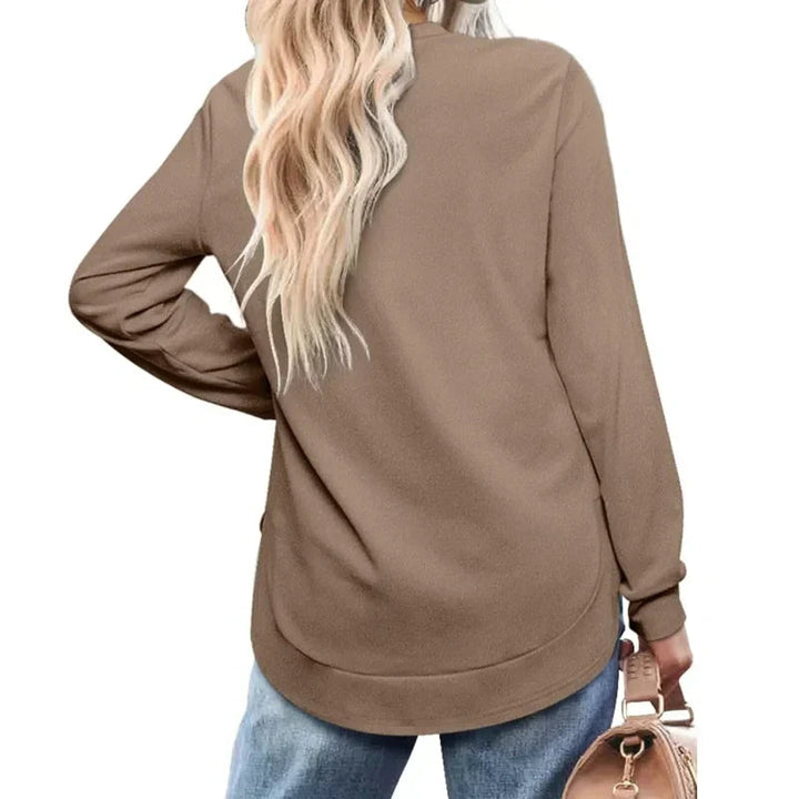 Lizza - Sweat-Shirt À Col Rond Et Ourlet Arrondi