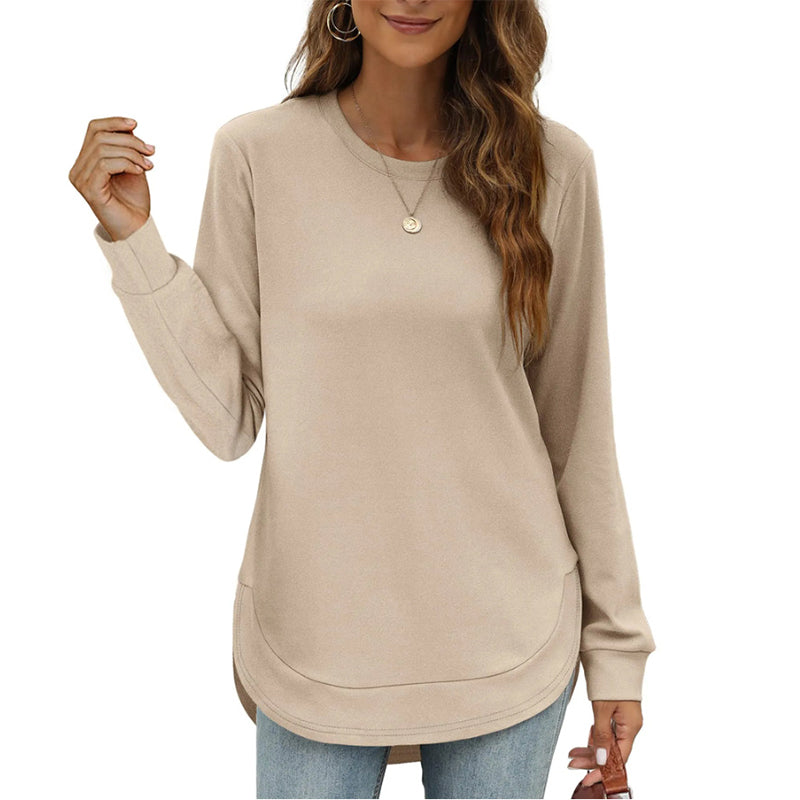 Lizza - Sweat-Shirt À Col Rond Et Ourlet Arrondi