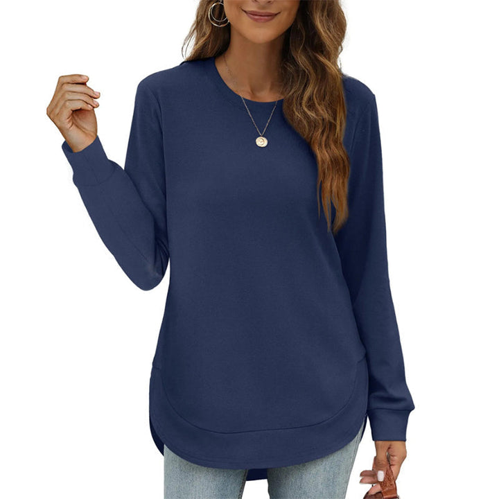 Lizza - Sweat-Shirt À Col Rond Et Ourlet Arrondi
