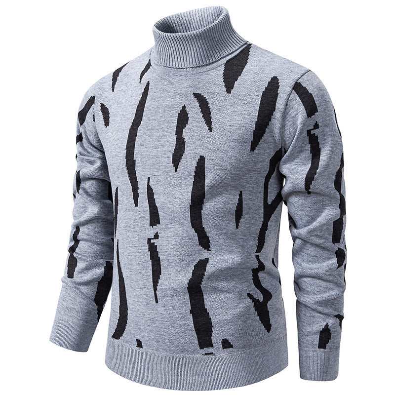 Tyrel - Pull Décontracté en Maille À Imprimé Abstrait