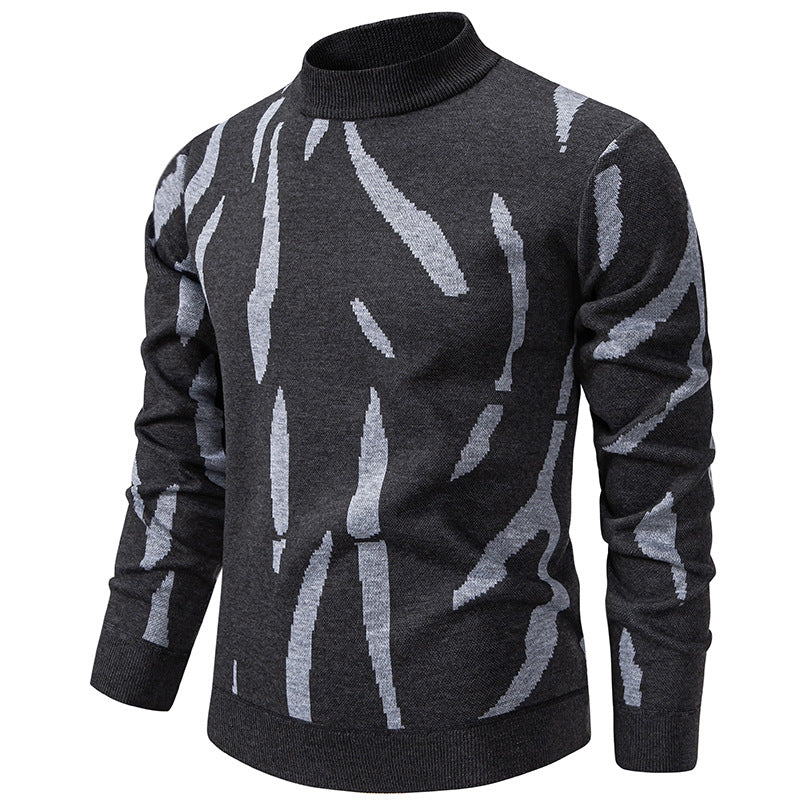 Tyrel - Pull Décontracté en Maille À Imprimé Abstrait