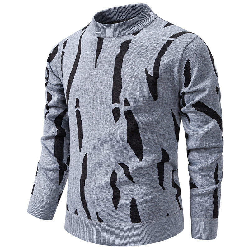 Tyrel - Pull Décontracté en Maille À Imprimé Abstrait