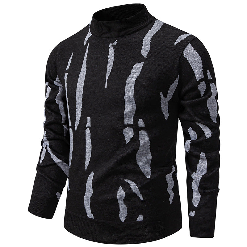 Tyrel - Pull Décontracté en Maille À Imprimé Abstrait