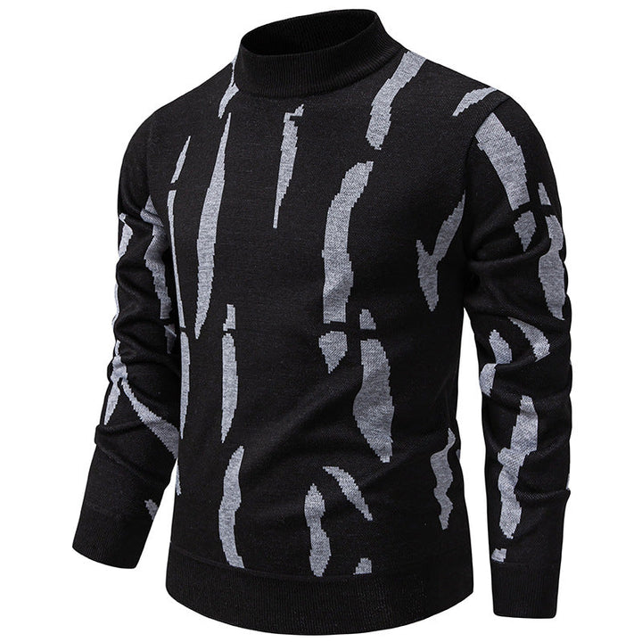 Tyrel - Pull Décontracté en Maille À Imprimé Abstrait