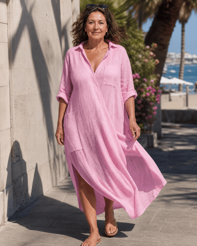 Tamanda - Robe Midi Élégante À Col