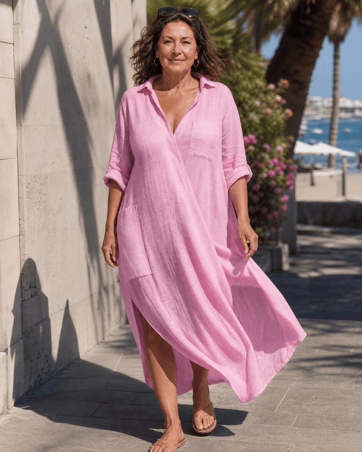 Tamanda - Robe Midi Élégante À Col