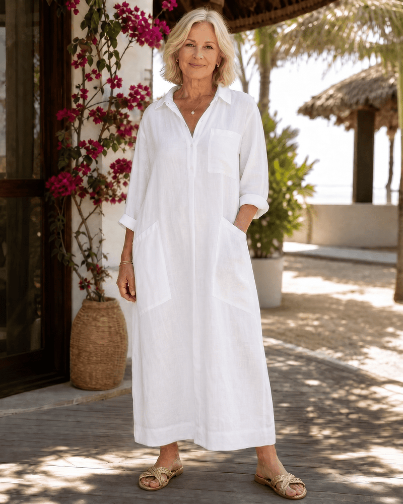 Tamanda - Robe Midi Élégante À Col