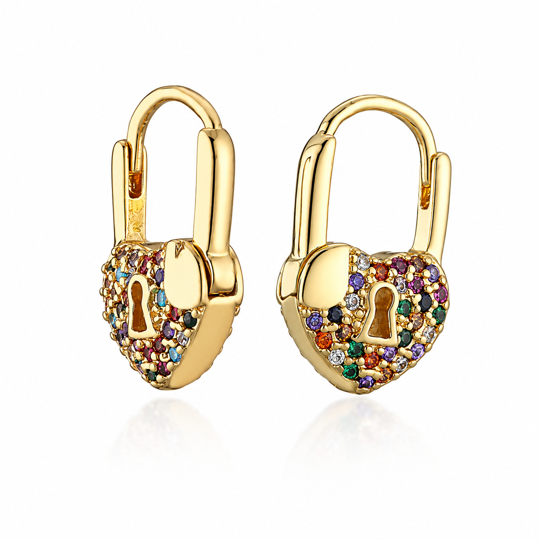 Koolen -  Boucles D'oreilles Mini-anneaux  Heartlock