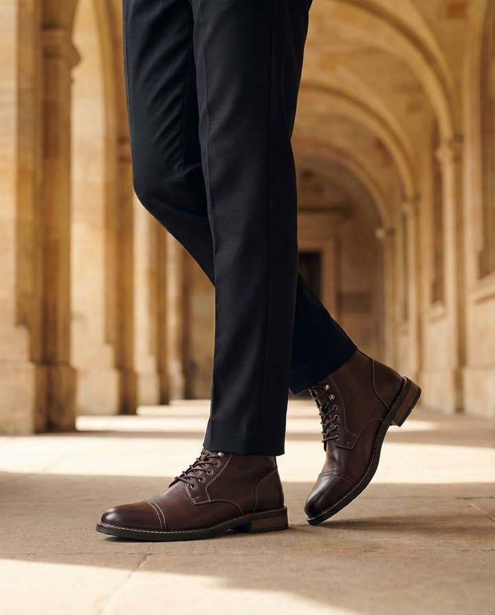 Andersan - Bottines en Cuir à Lacets