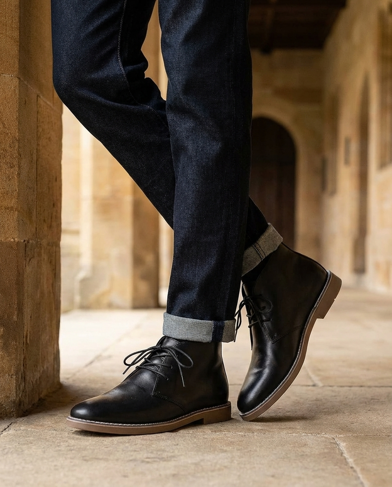Mathyas -   Bottines Chukka en Cuir à Lacets