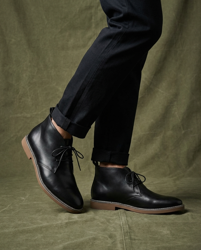 Mathyas -   Bottines Chukka en Cuir à Lacets