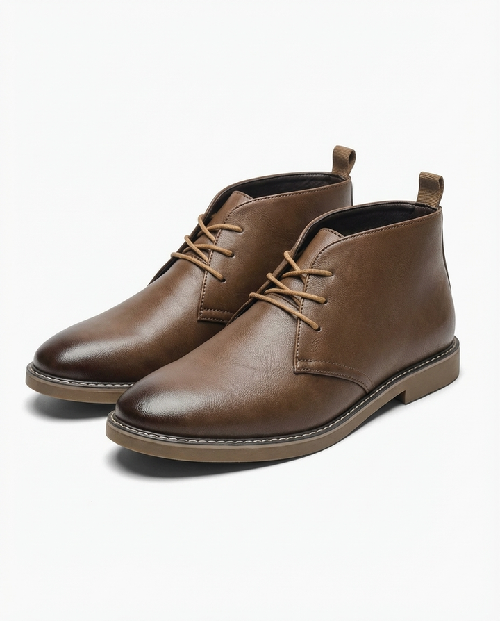 Mathyas -   Bottines Chukka en Cuir à Lacets