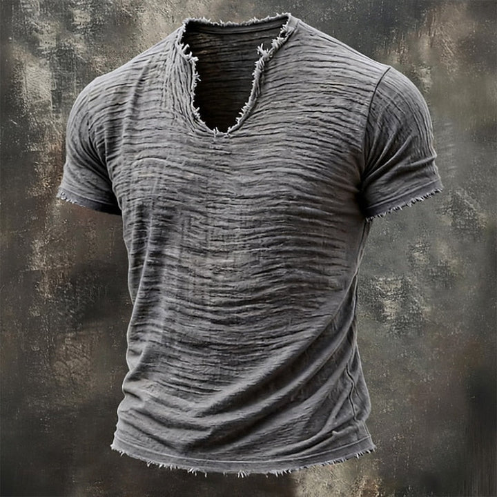 Pavel - T-shirt Vintage À Col en V